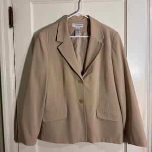 Sag Harbor Tan Pinstripe Women's Blazer